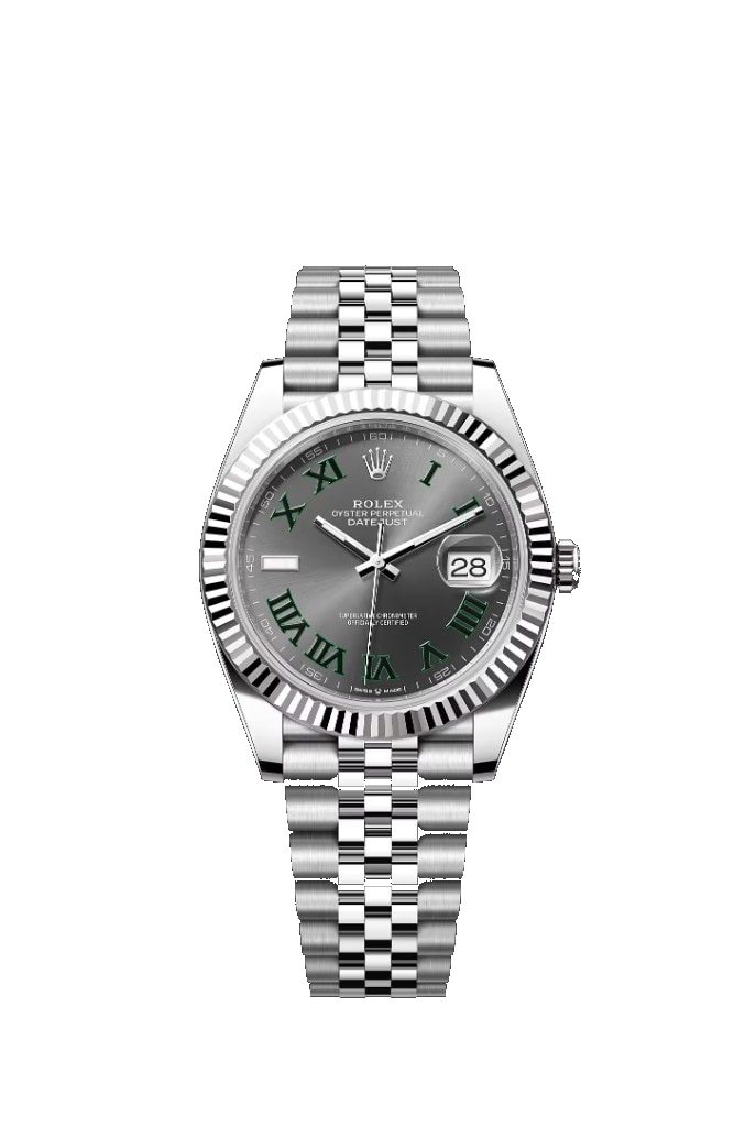 Rolex Datejust 41 "Wimbledon" Steel Jubilee Grey Dial 41mm