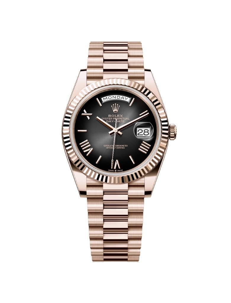 Rolex Day-Date Rose Gold Grey Black Ombre Dial 40mm