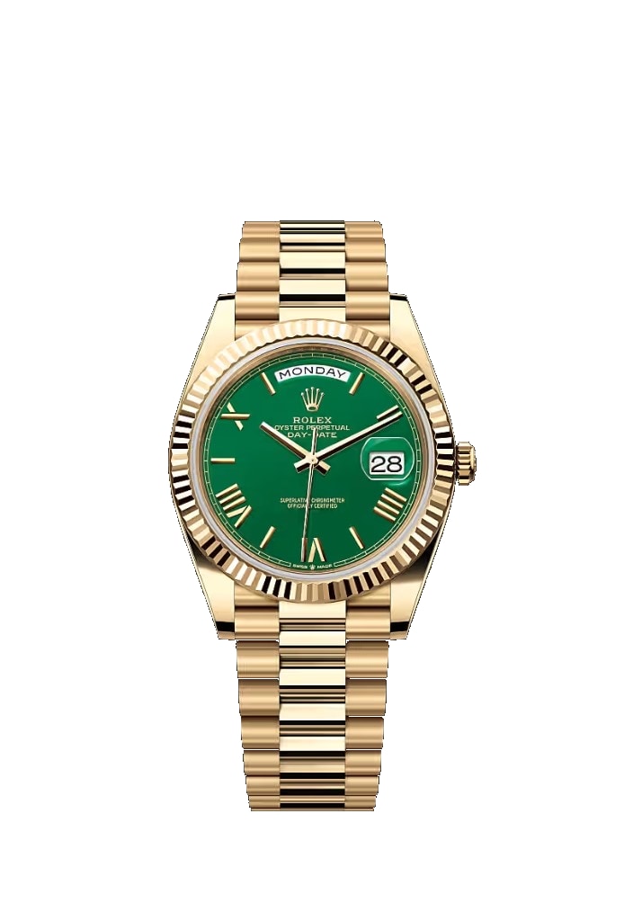 Rolex Day-Date 40 Yellow Gold Green Dial 40mm