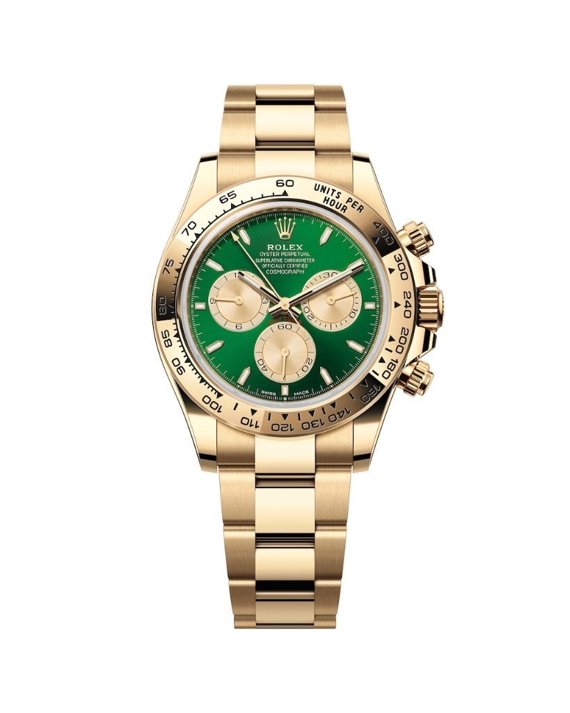 Rolex Cosmograph Daytona Yellow Gold Green Dial 40mm